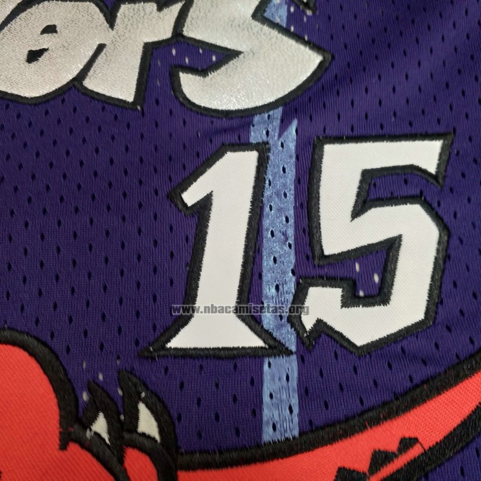 Camiseta Toronto Raptors Vince Carter NO 15 Mitchell & Ness Violeta